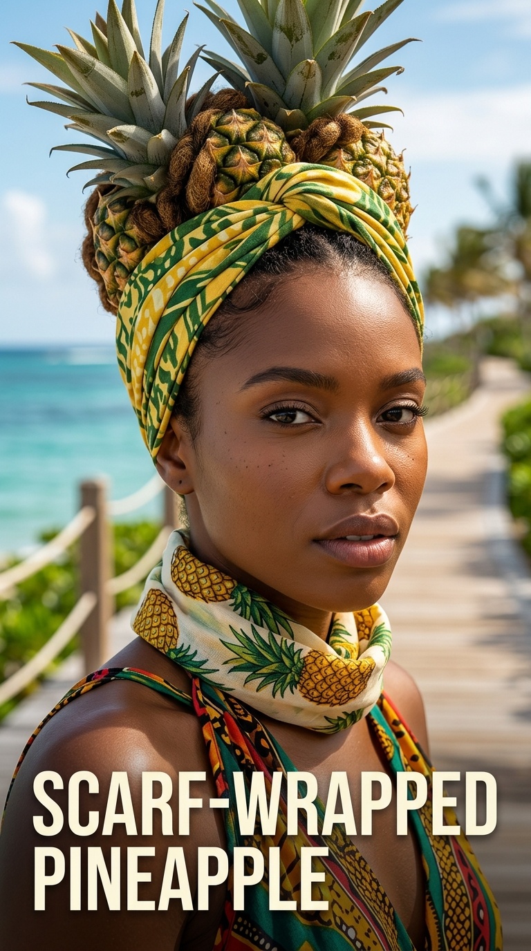 Scarf-Wrapped Pineapple