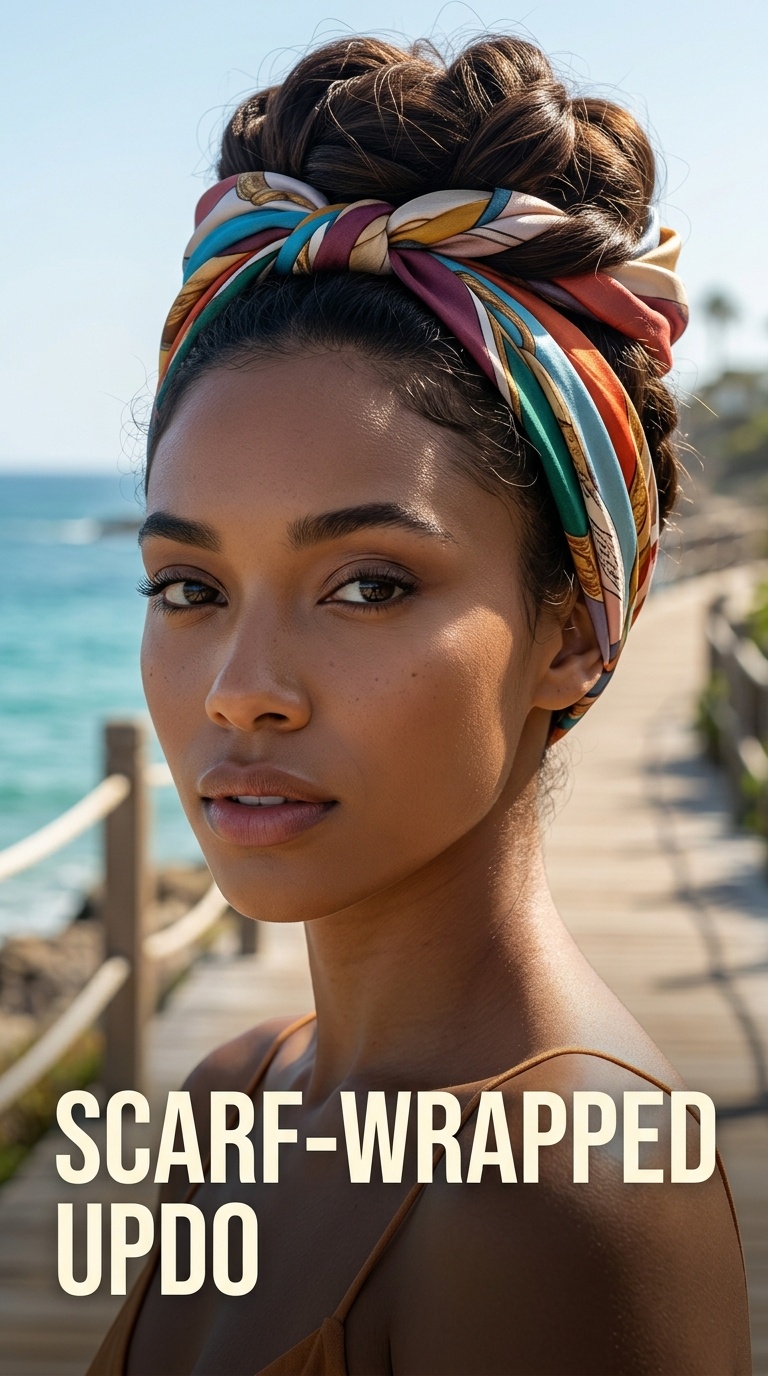 Scarf-Wrapped Updo