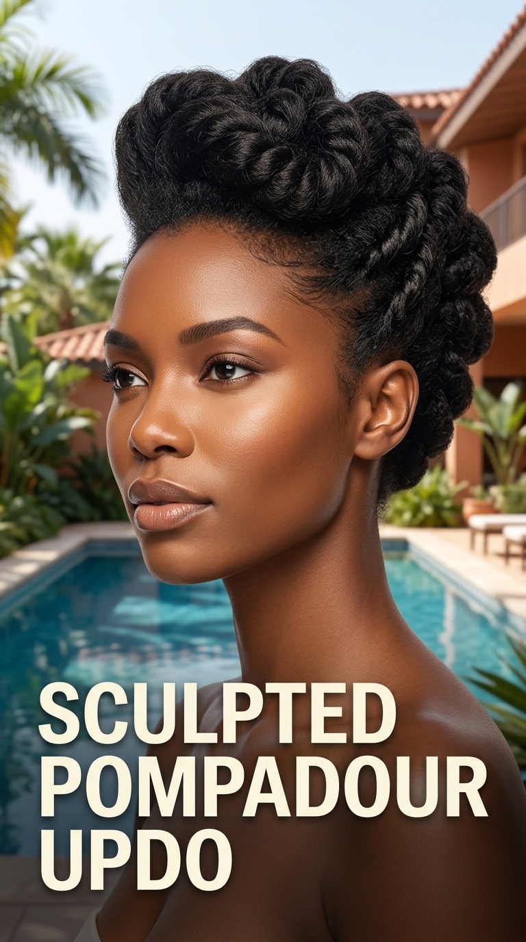 Sculpted Pompadour Updo