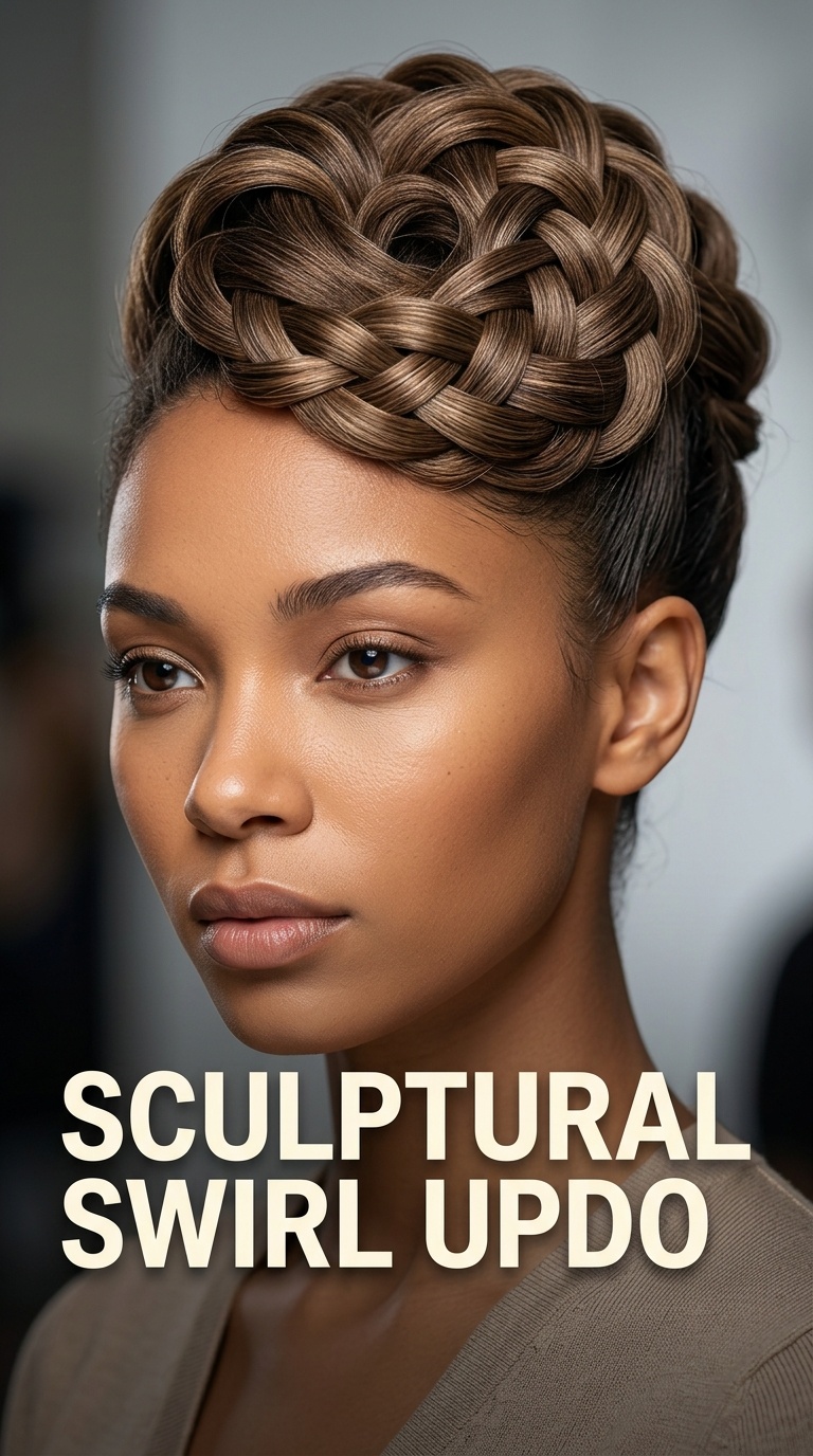 Sculptural Swirl Updo