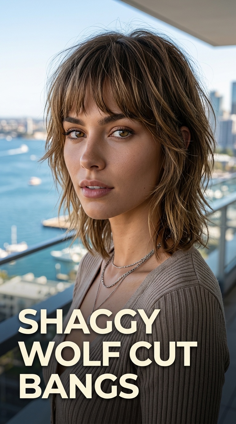 Shaggy Wolf Cut Bangs