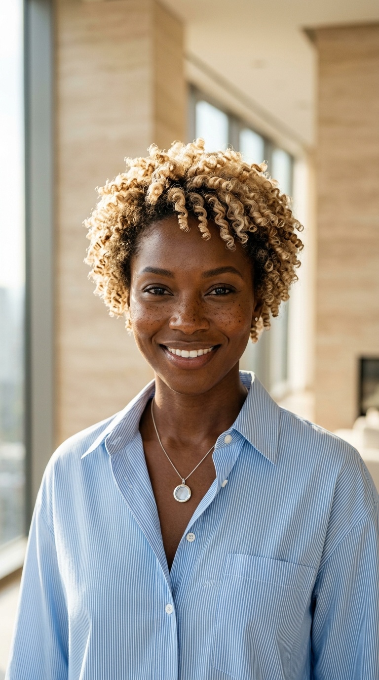 Short Blonde Natural Hair
