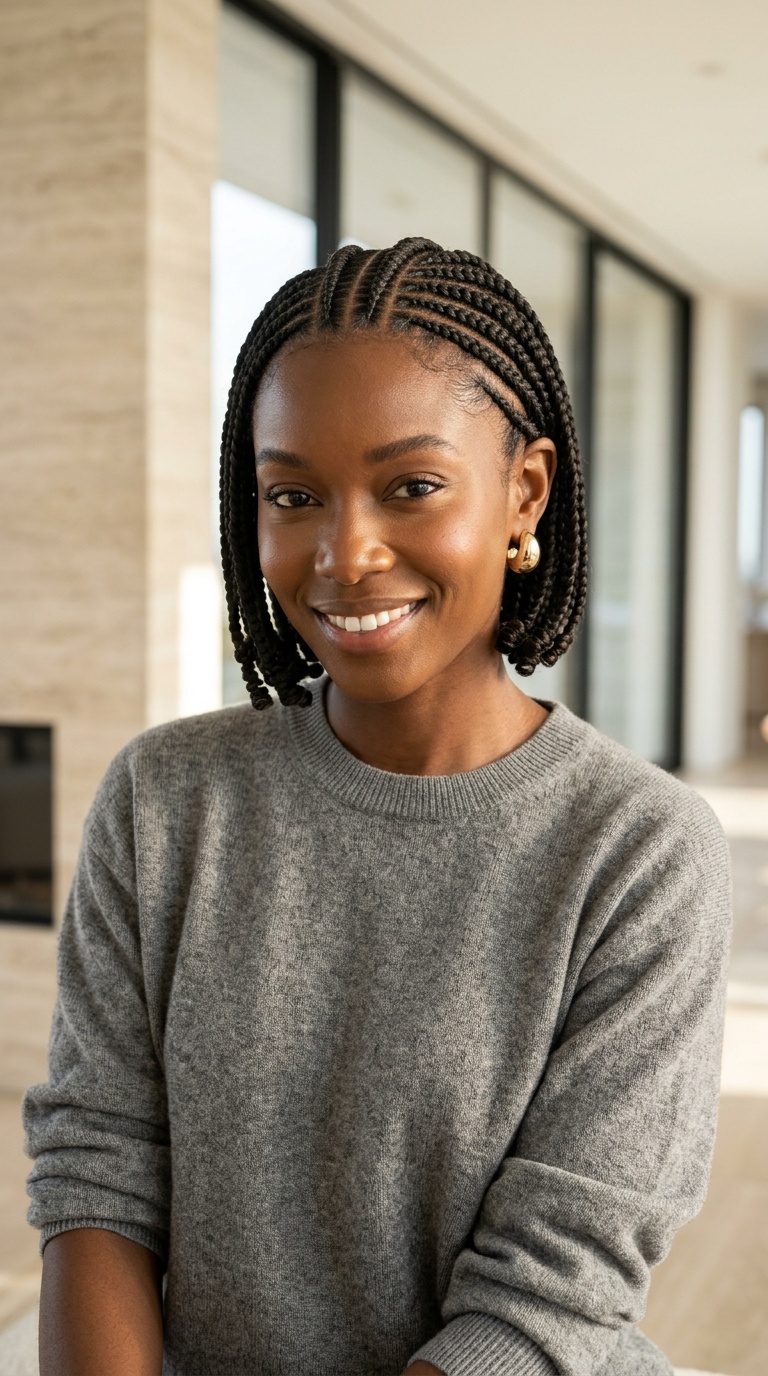 Short Bob Cornrow Hairstyles
