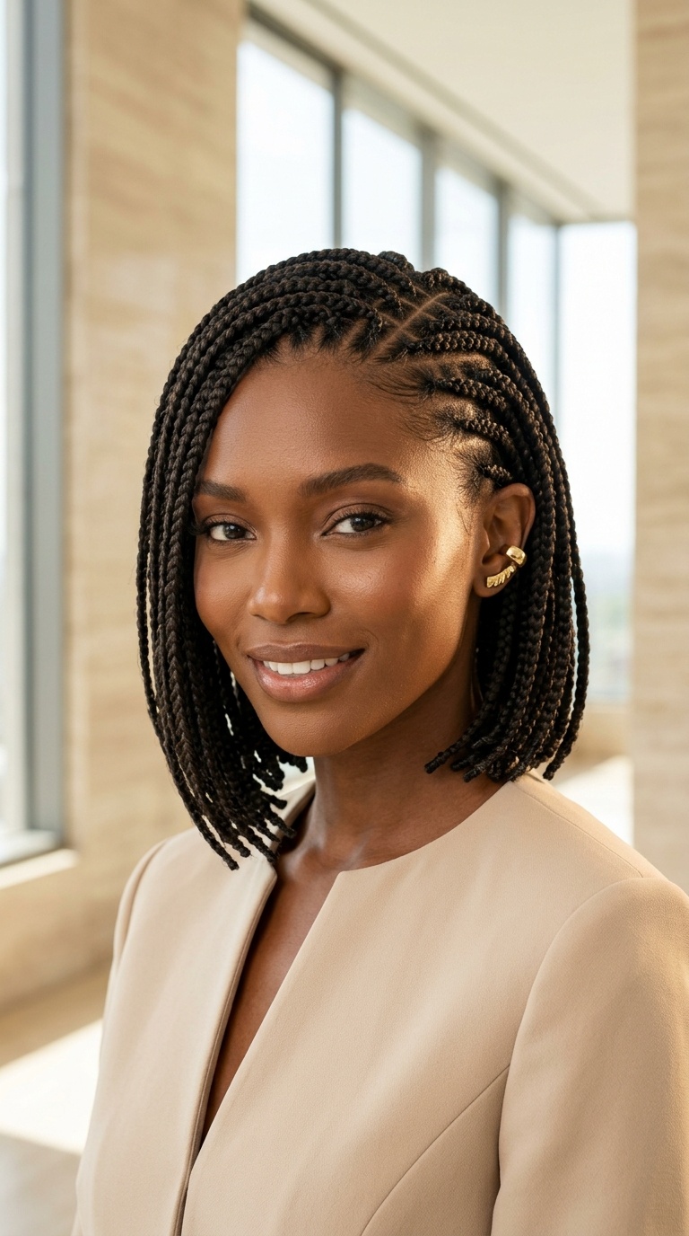 Short Box Braids For Black Women
