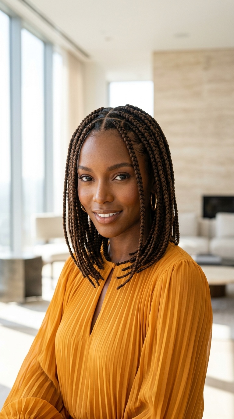 Short Box Braids Styles