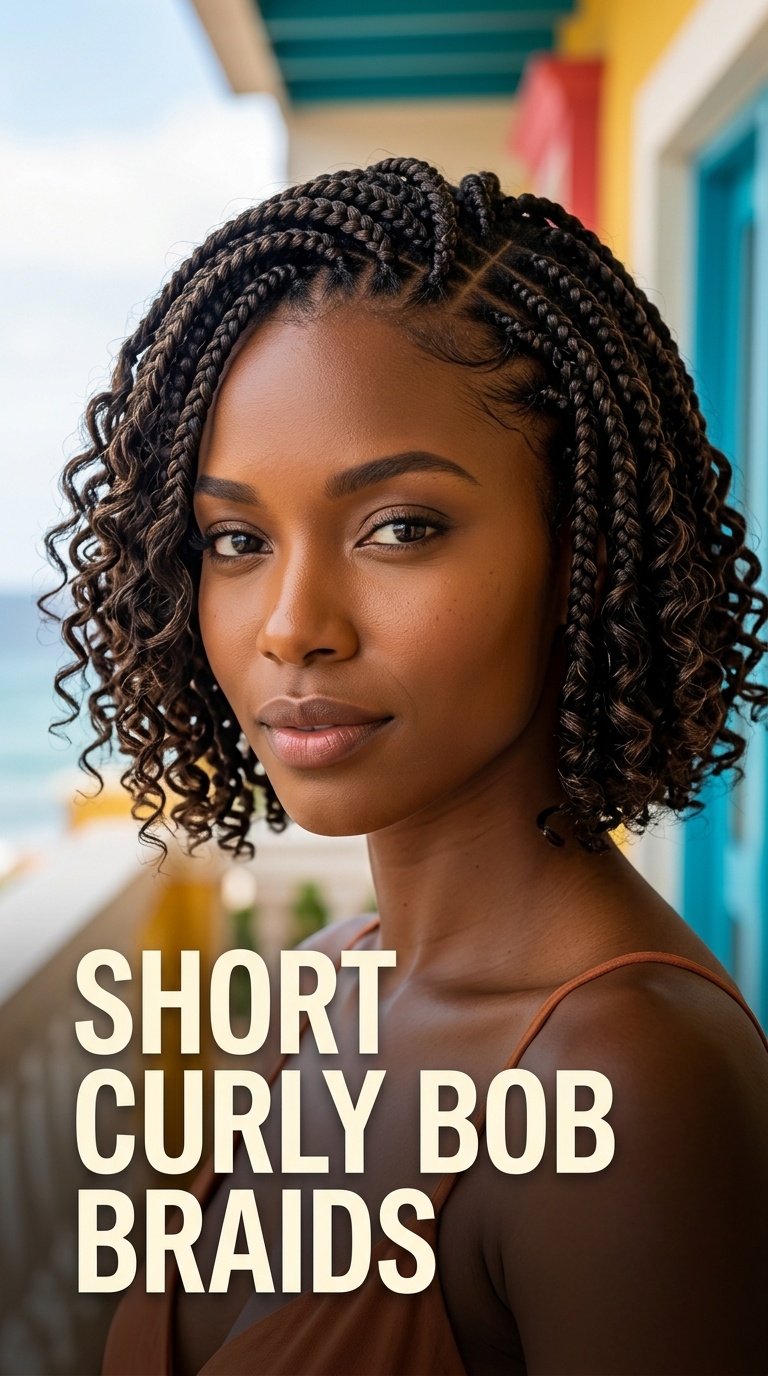 Short Curly Bob Braids