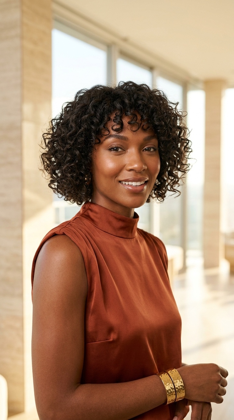 Short Curly Bob For Women