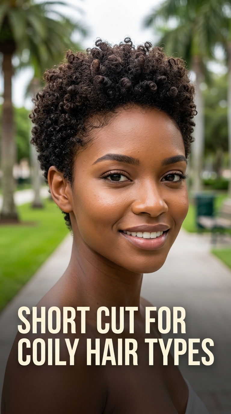 Short Cut for Coily Hair Types