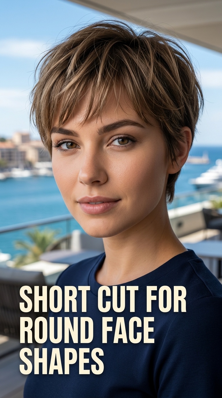 Short Cut for Round Face Shapes