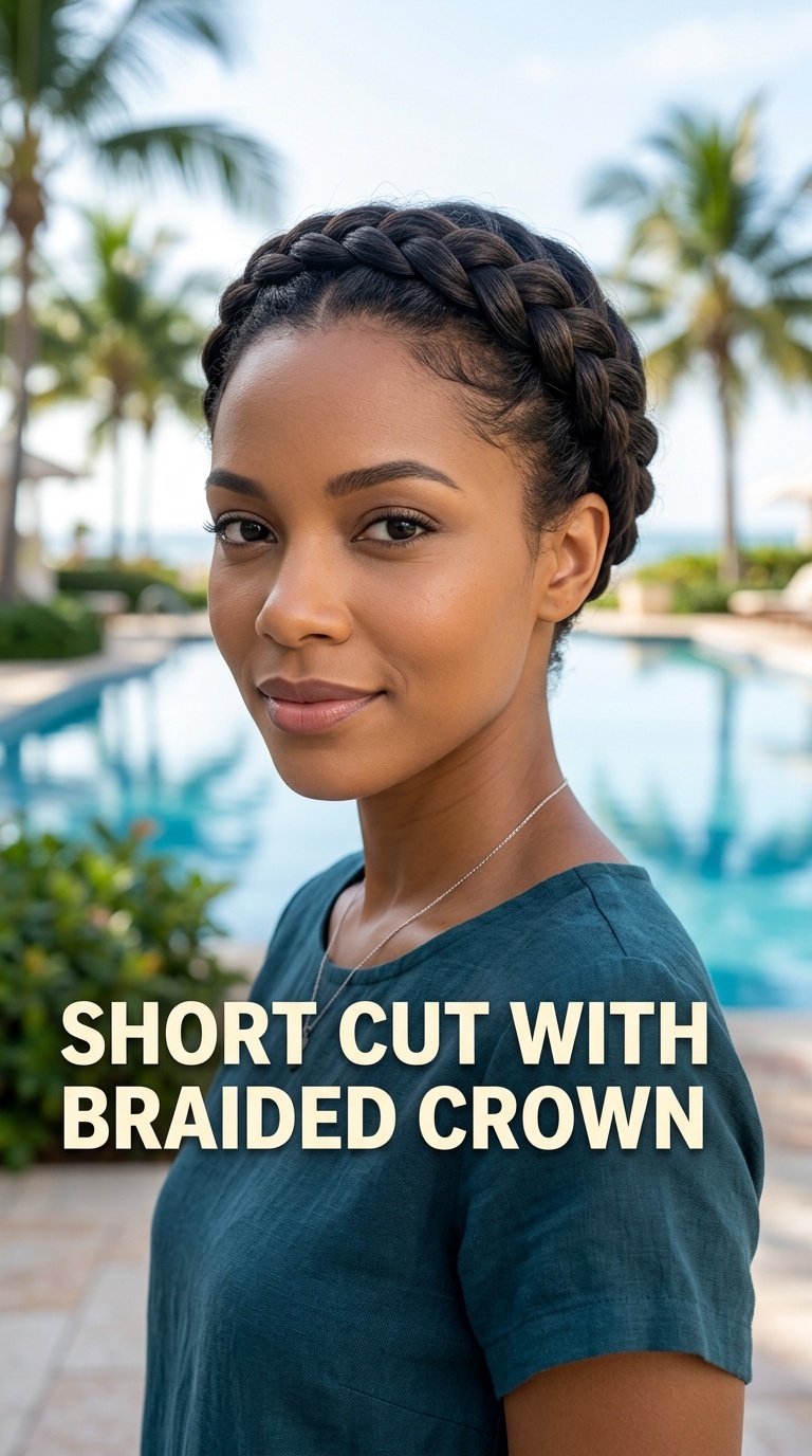Short Cut with Braided Crown