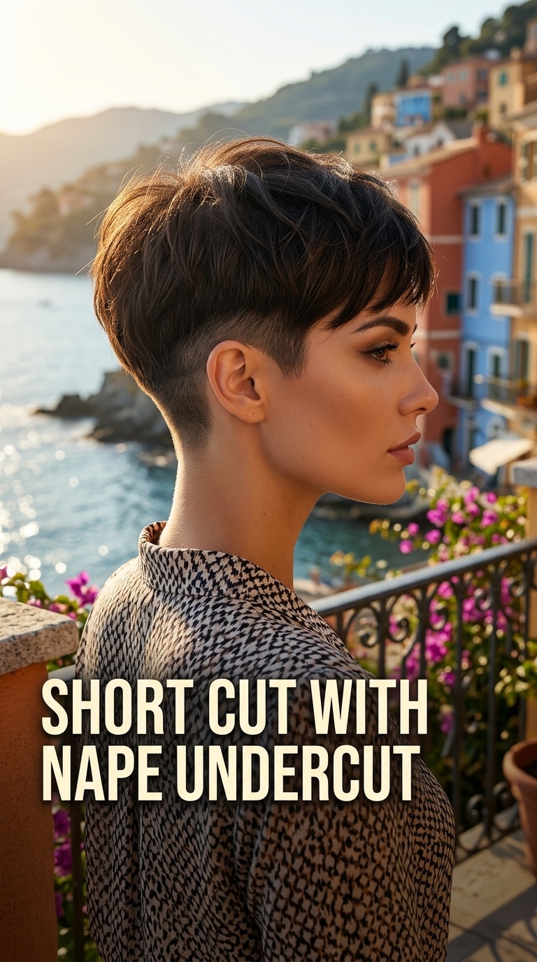 Short Cut with Nape Undercut