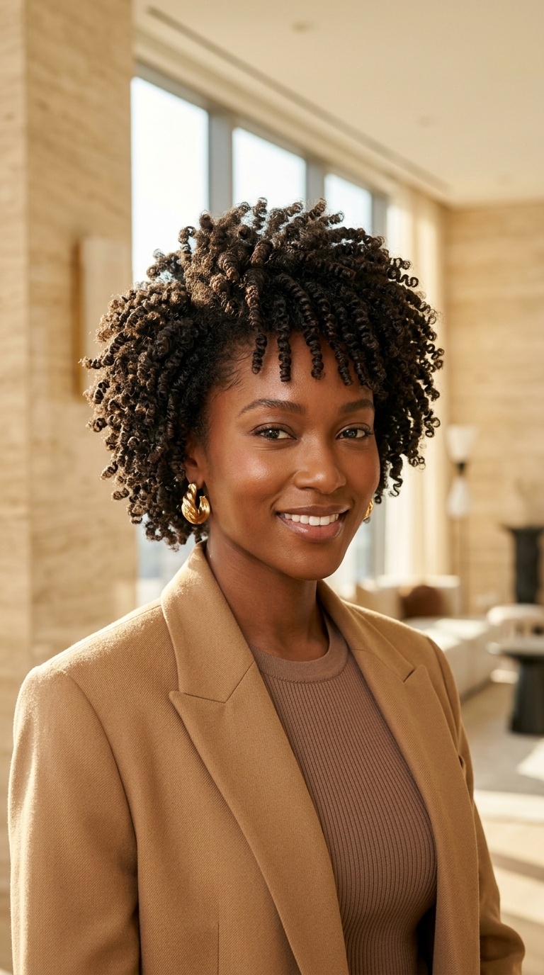 Short Hair Finger Coils