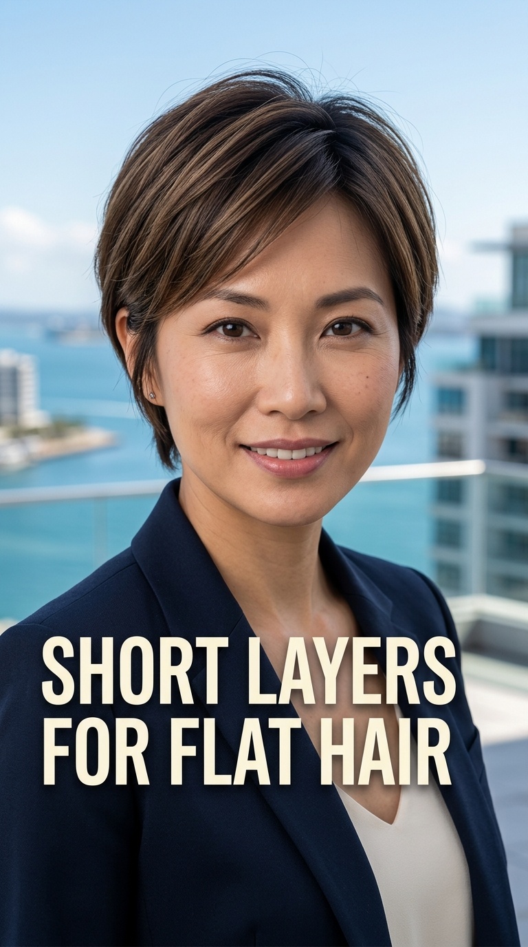 Short Layers for Flat Hair