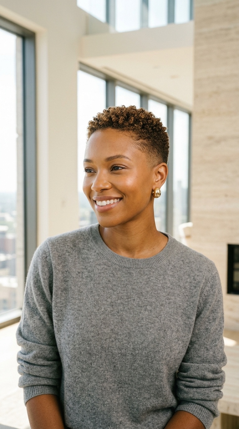 Short Natural Hair Buzz Cut