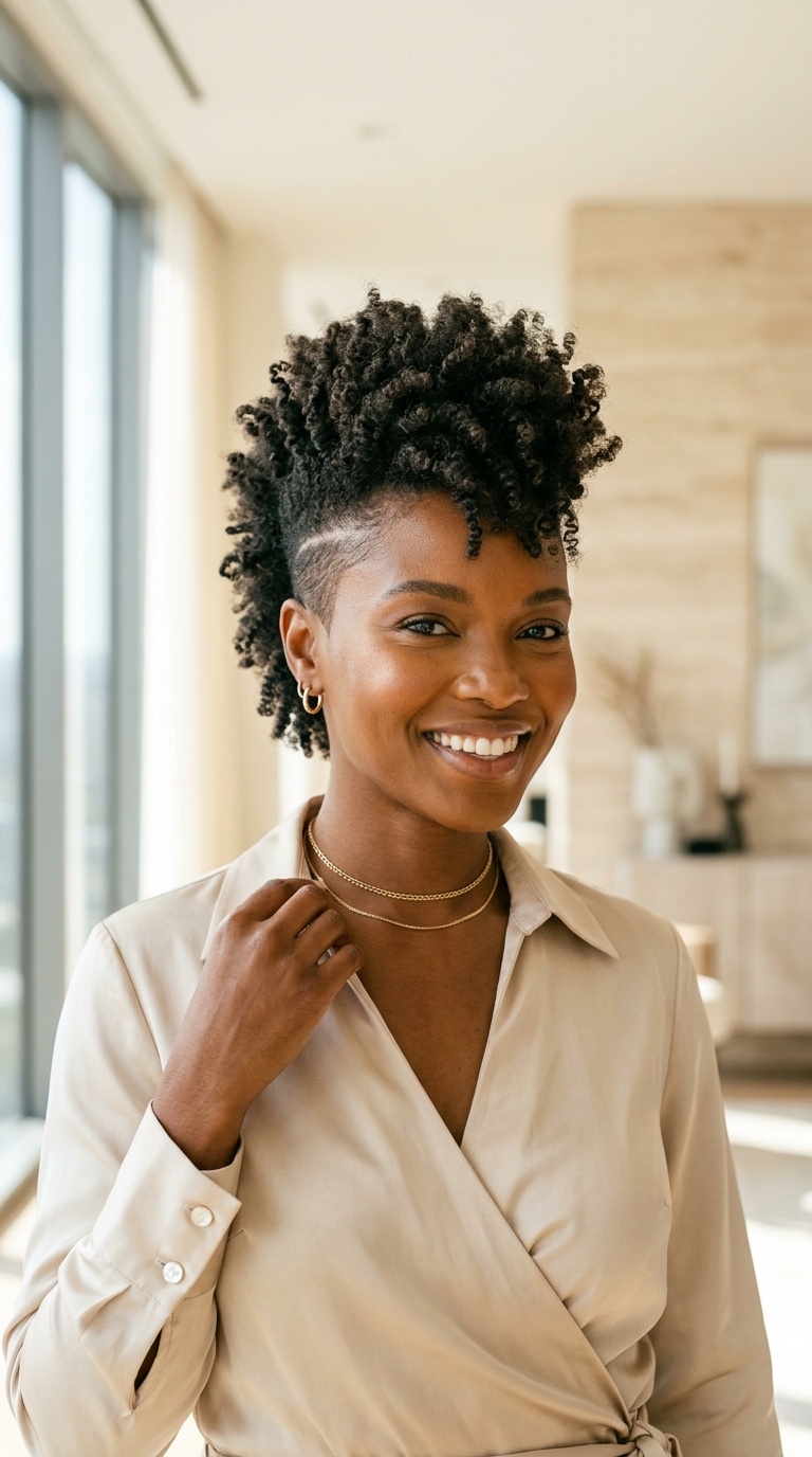 Short Natural Hair Mohawk