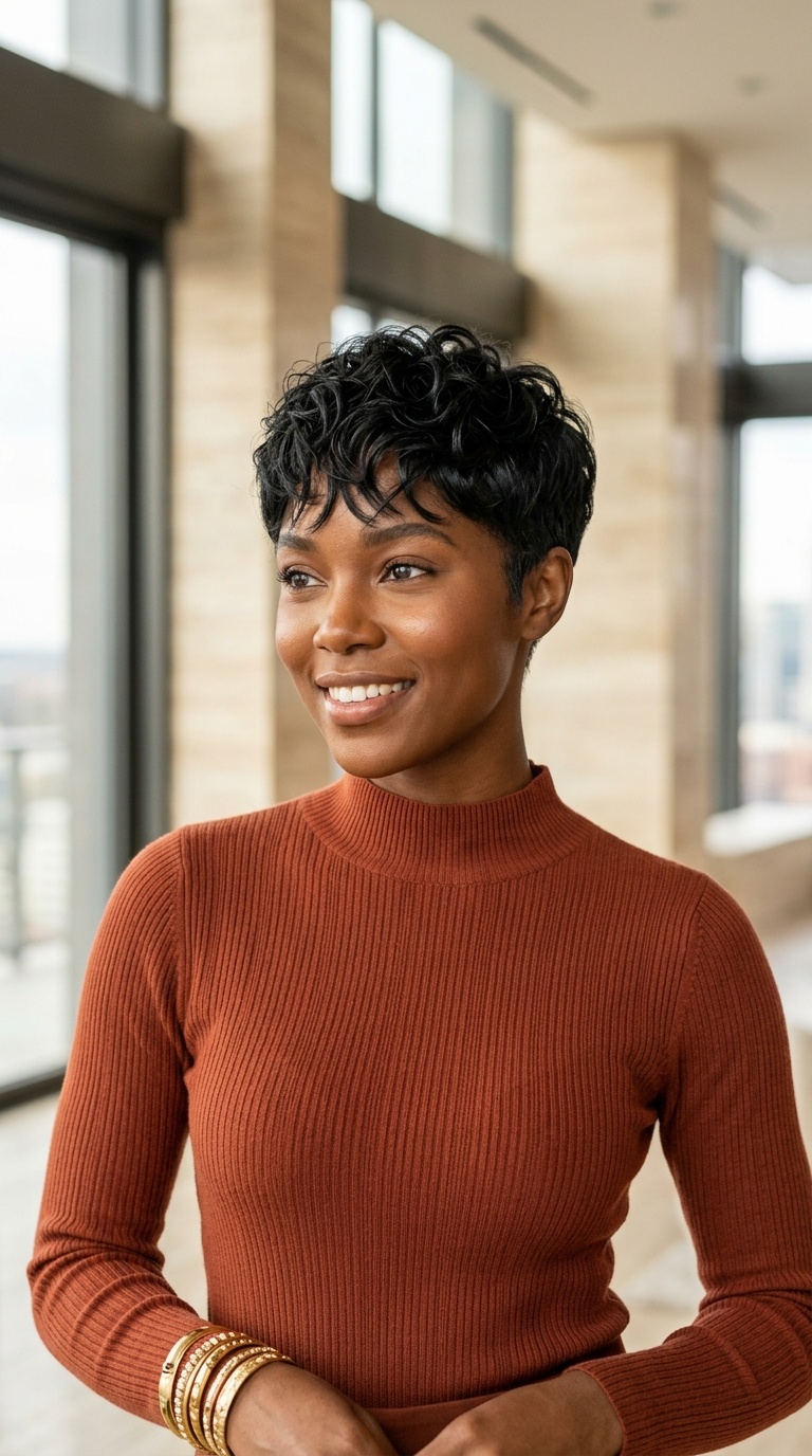 Short Pixie Cuts Black Women