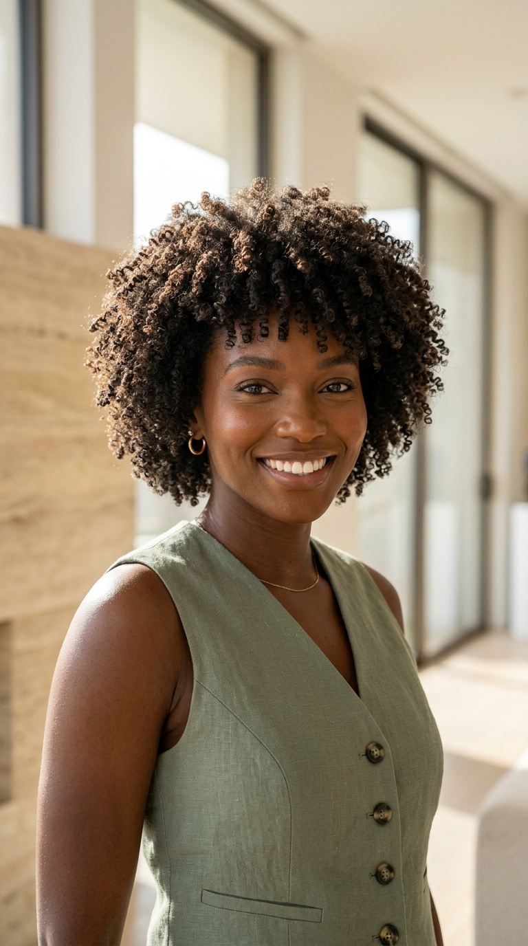 Short Shingled Natural Curls