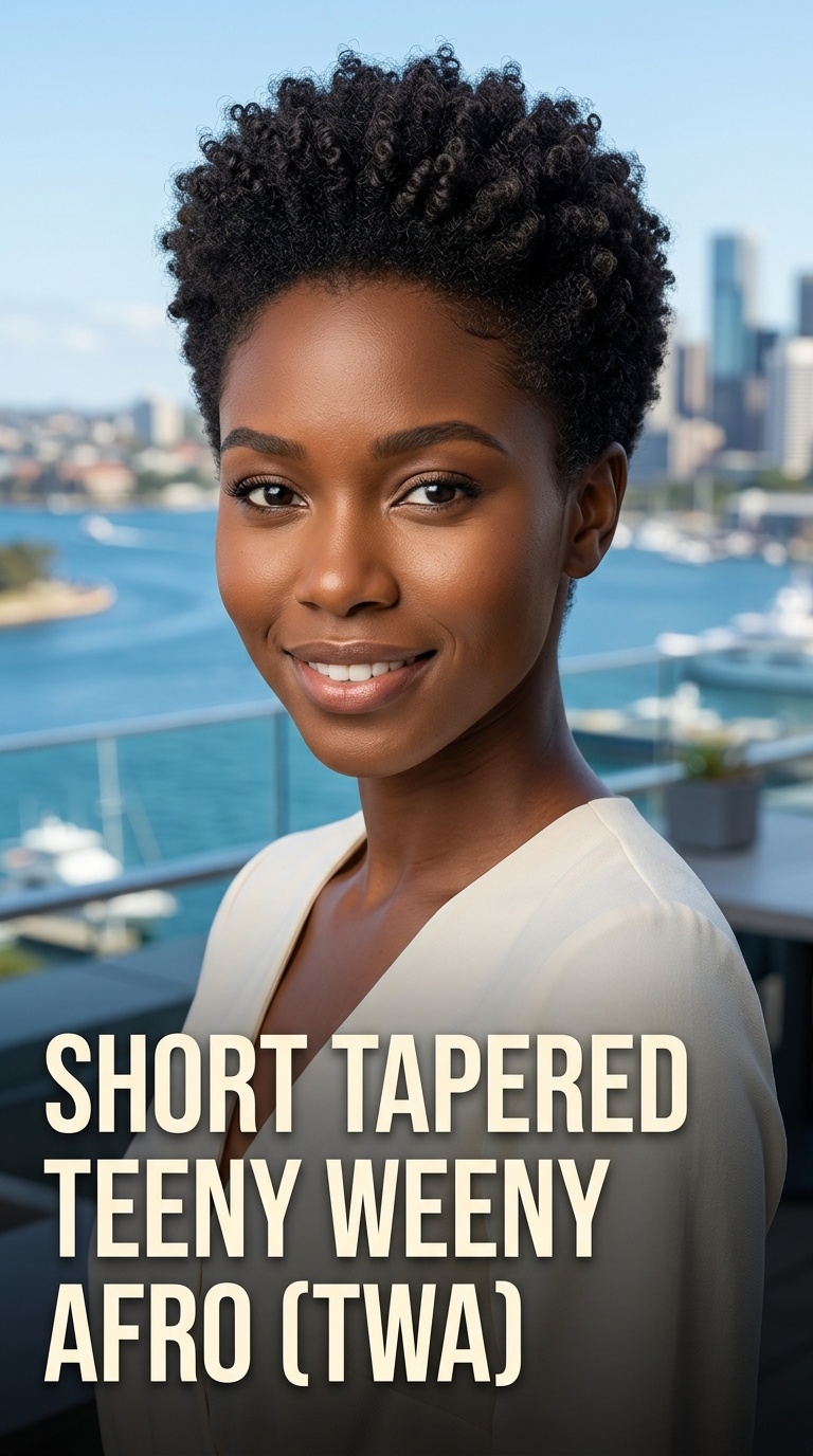 Short Tapered Teeny Weeny Afro (TWA)