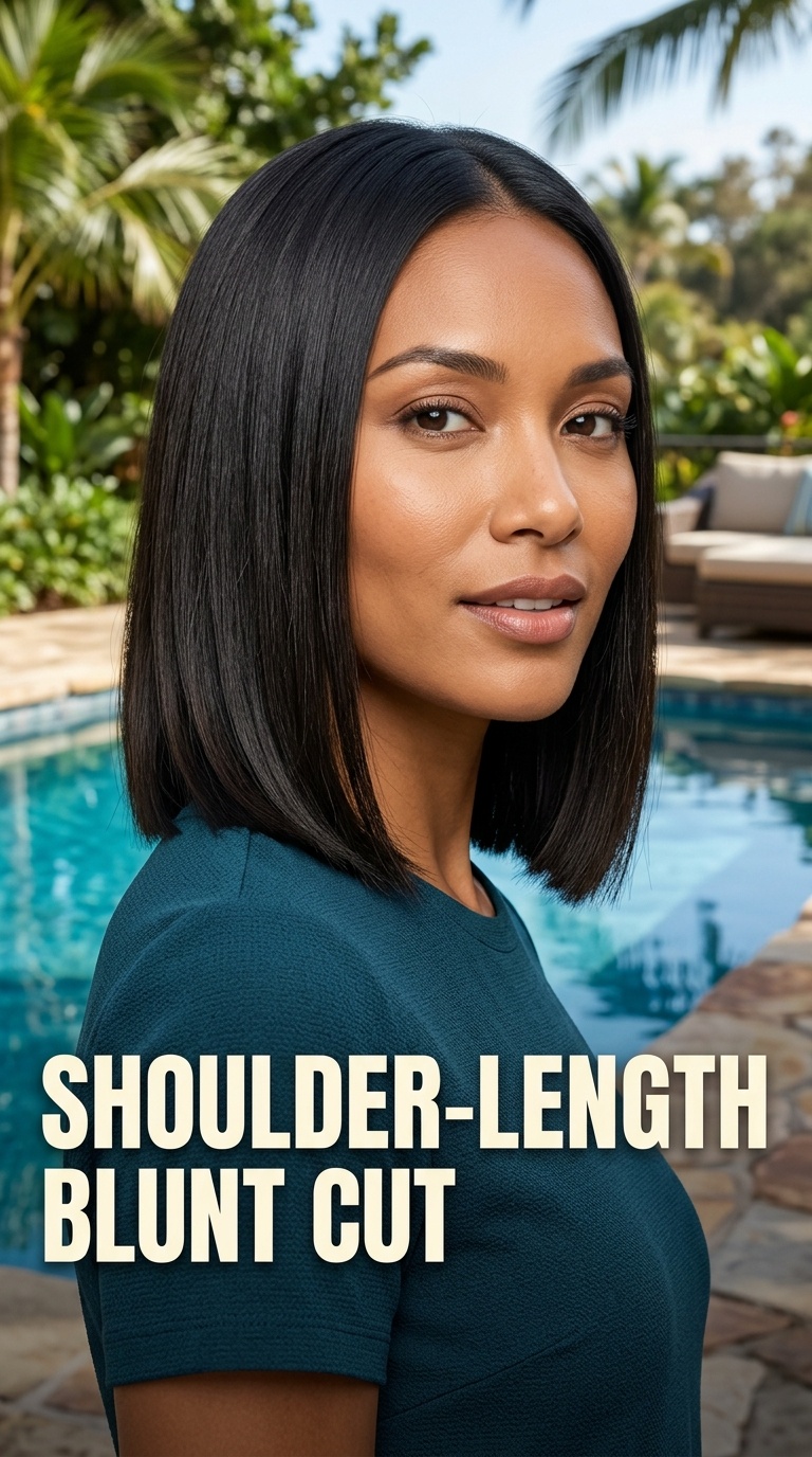 Shoulder-Length Blunt Cut
