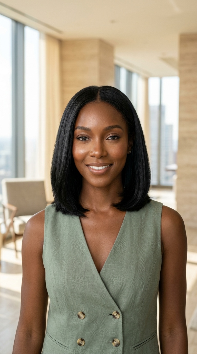 Shoulder Length Bob Black Women