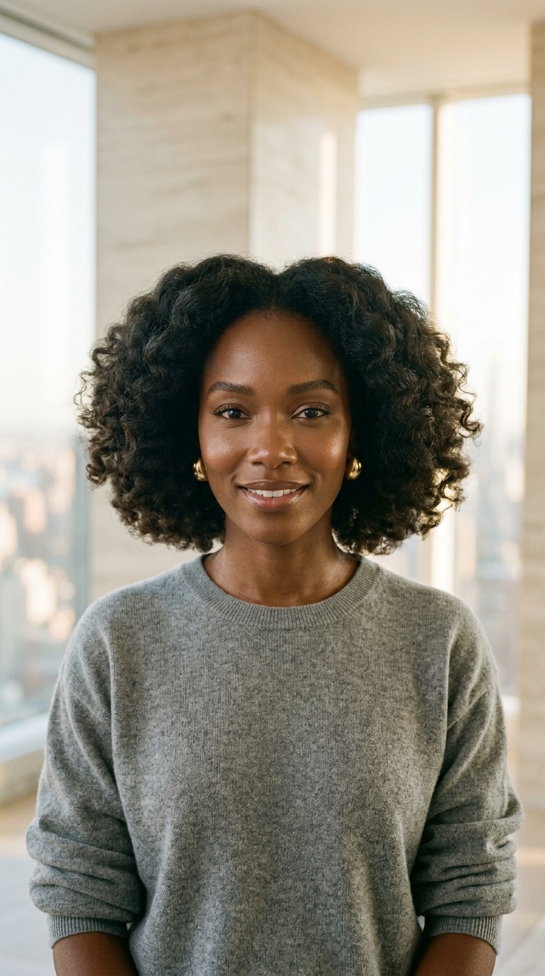 Shoulder Length Fluffy Bob Hair