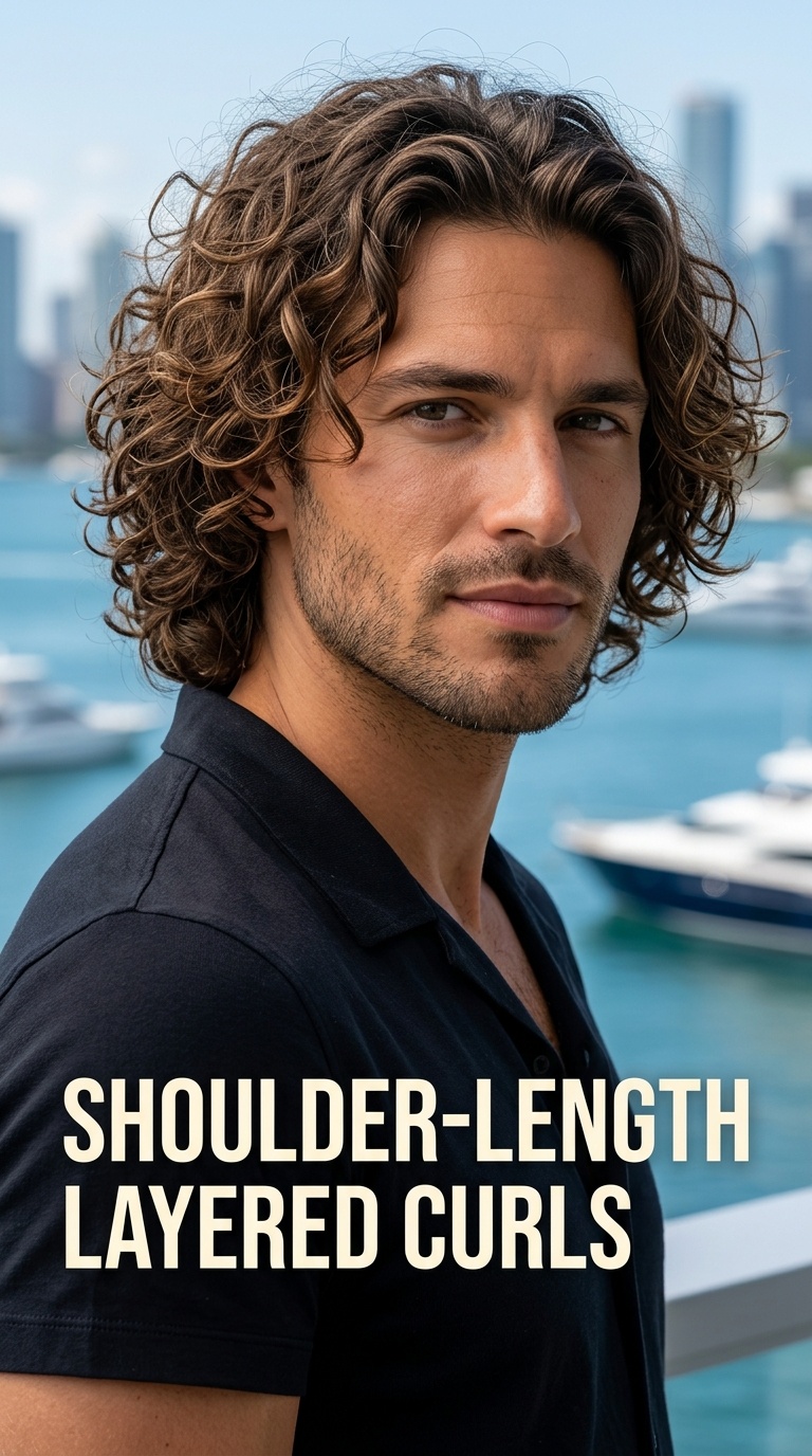 Shoulder-Length Layered Curls
