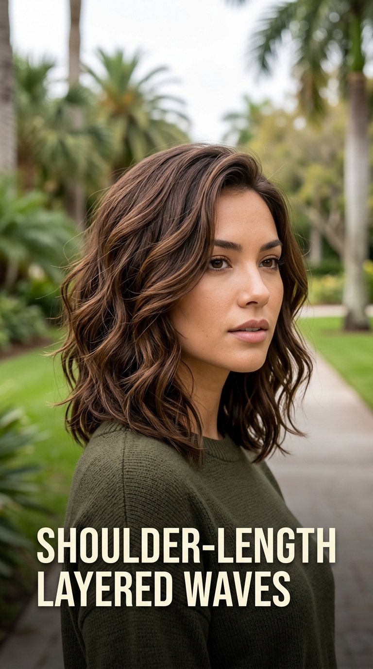 Shoulder-Length Layered Waves