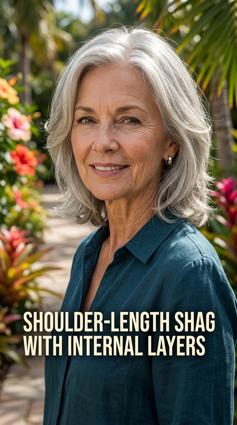 Shoulder-Length Shag with Internal Layers