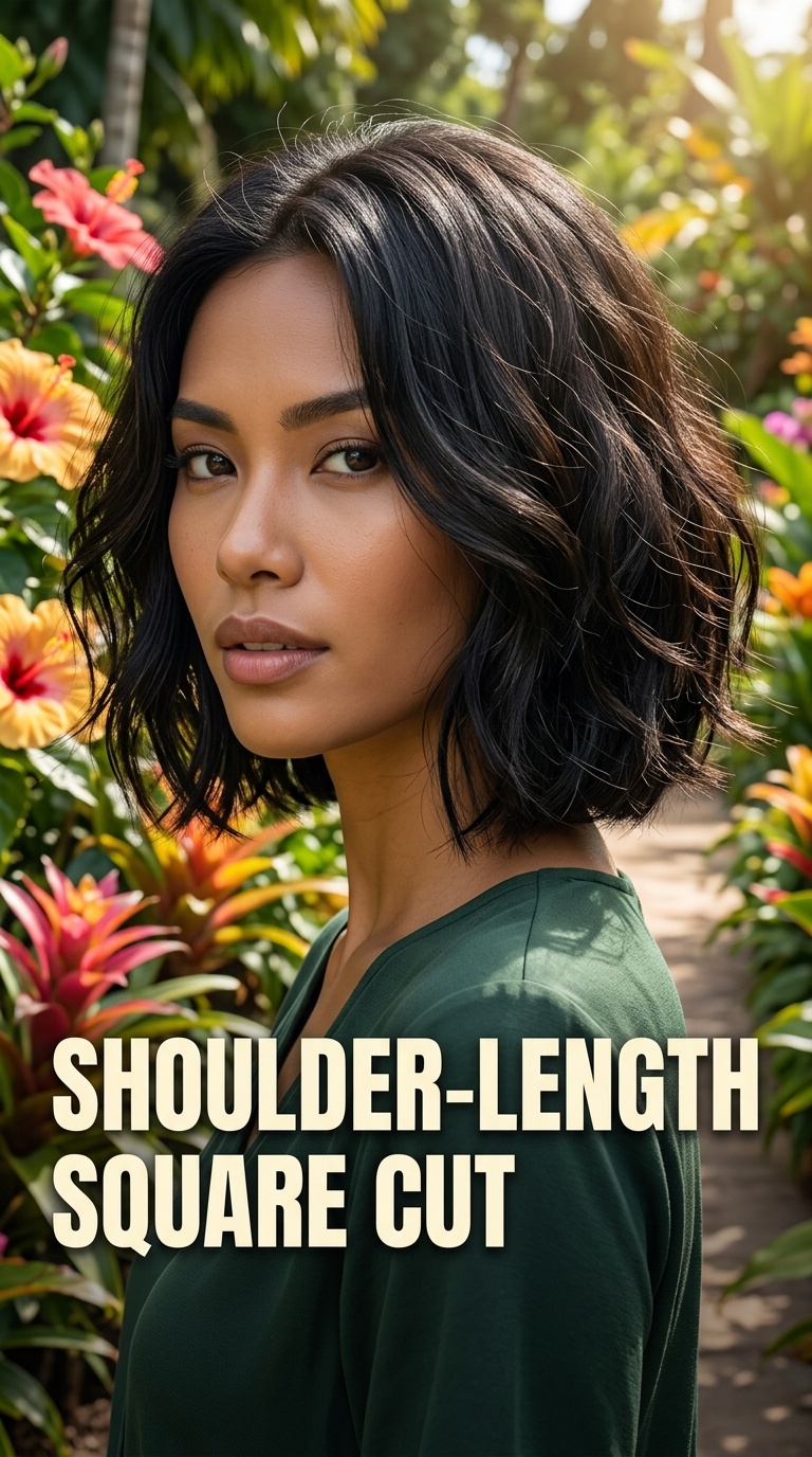 Shoulder-Length Square Cut