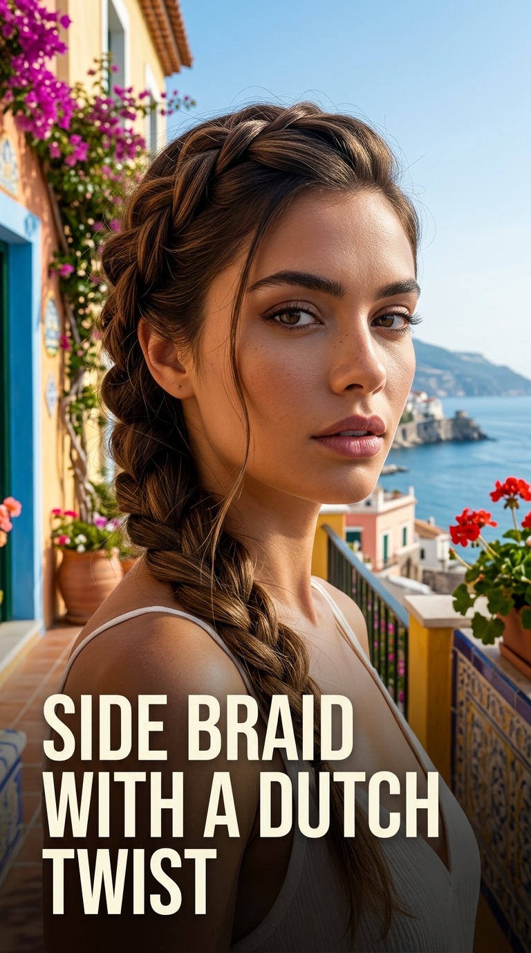 Side Braid with a Dutch Twist