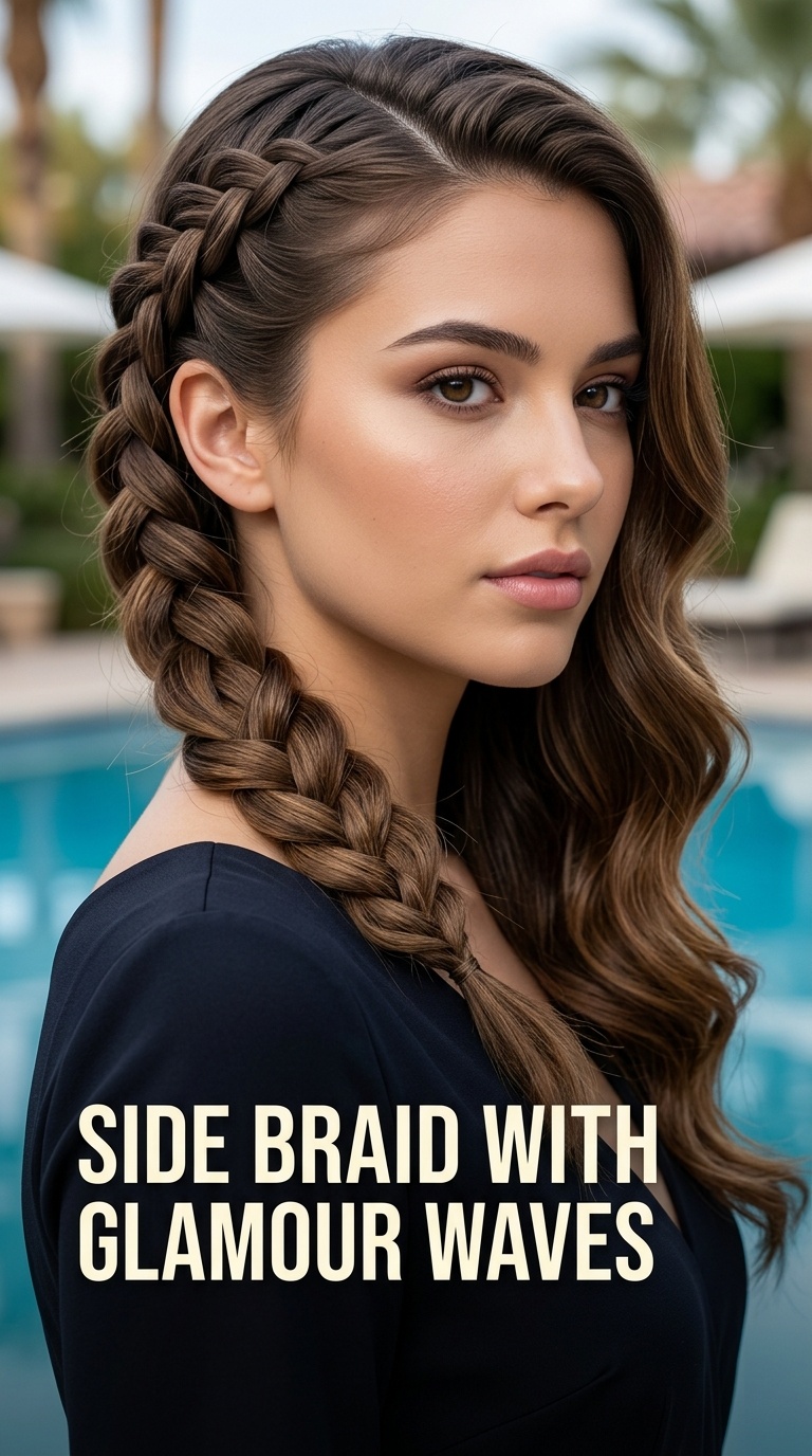 Side Braid with Glamour Waves
