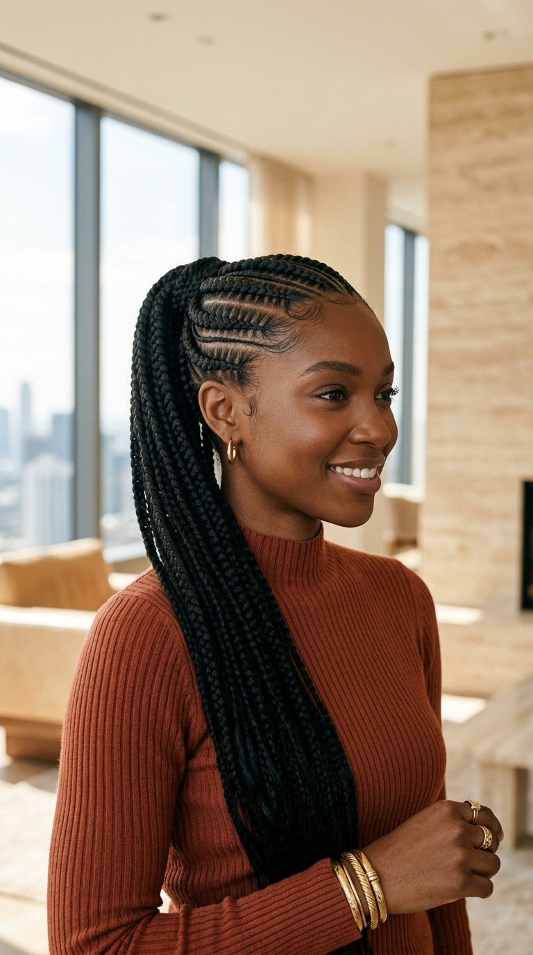 Side Braided Ponytail For Women