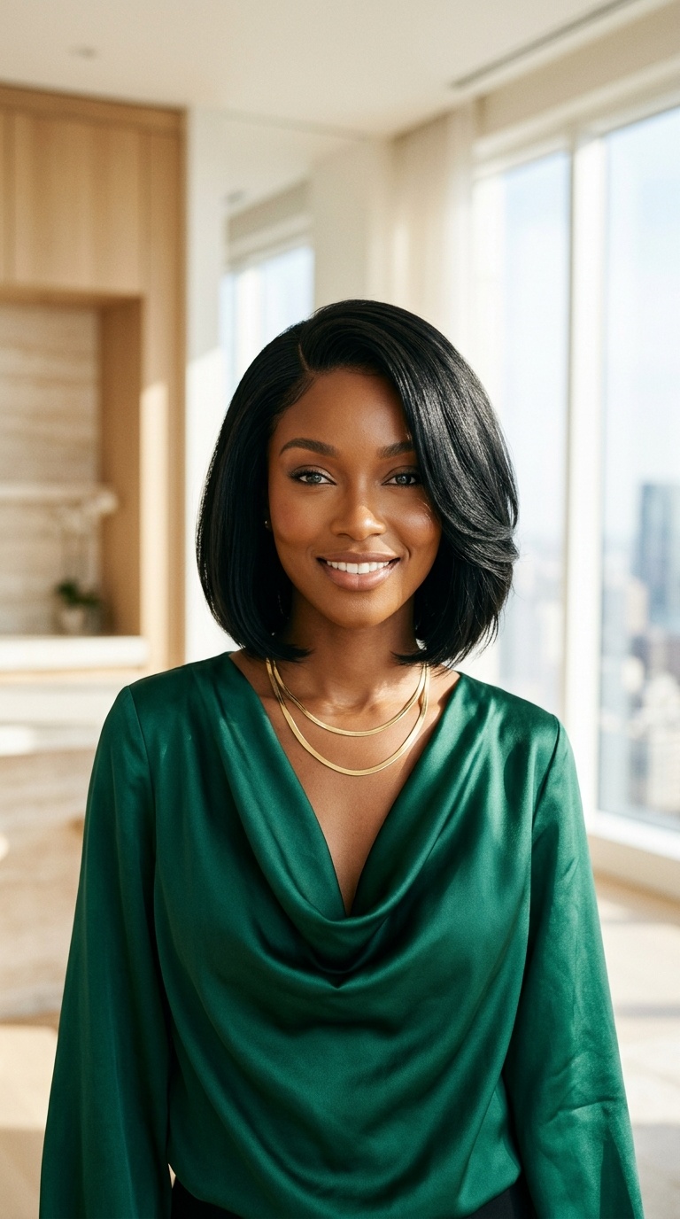 Side Part Bob Wig Black Women
