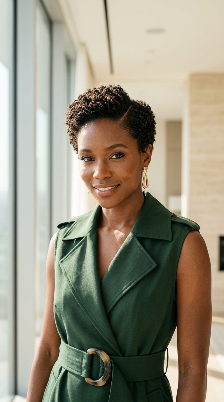 Side Part Short Natural Hair