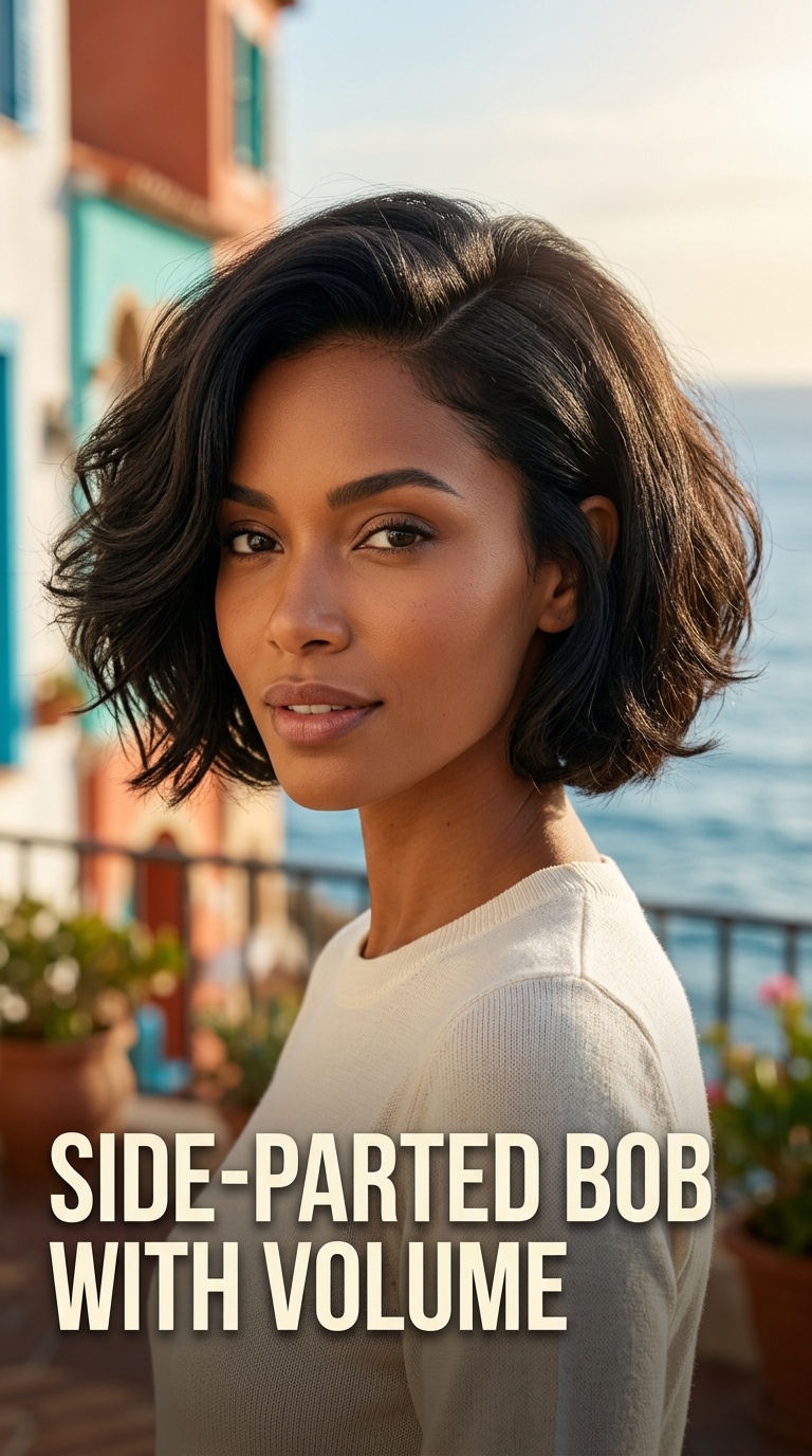 Side-Parted Bob with Volume
