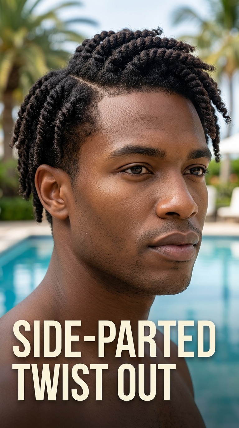 Side-Parted Twist Out