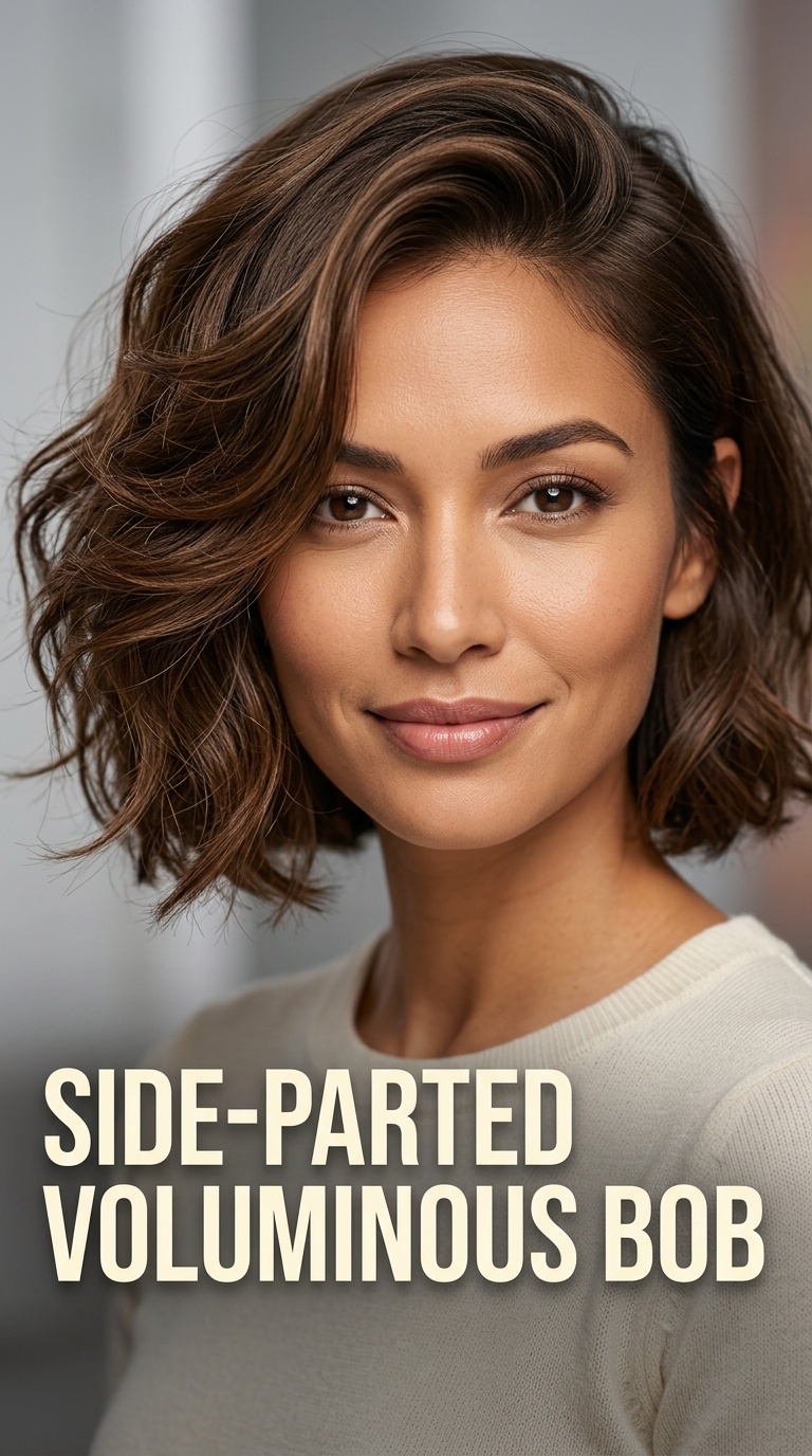 Side-Parted Voluminous Bob