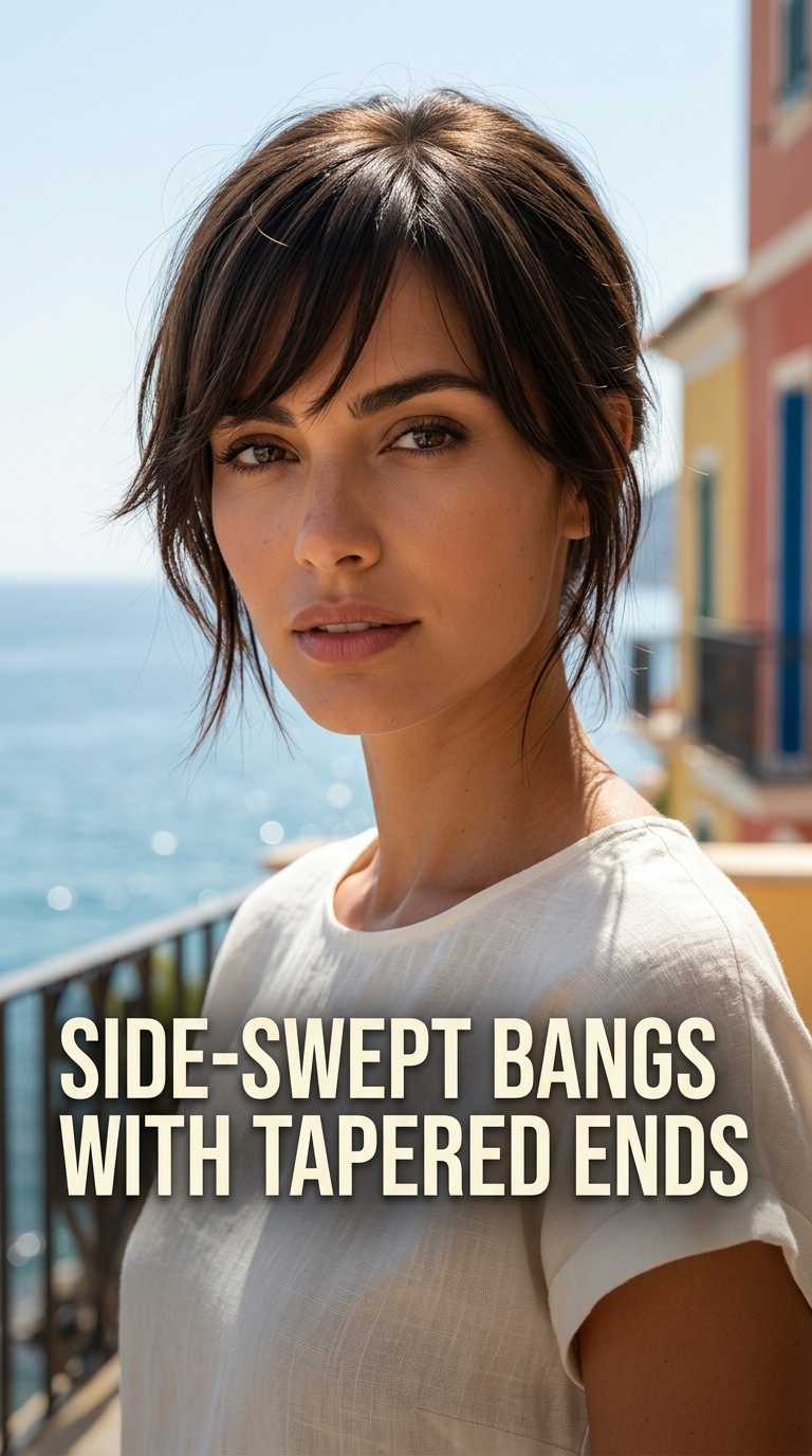 Side-Swept Bangs with Tapered Ends