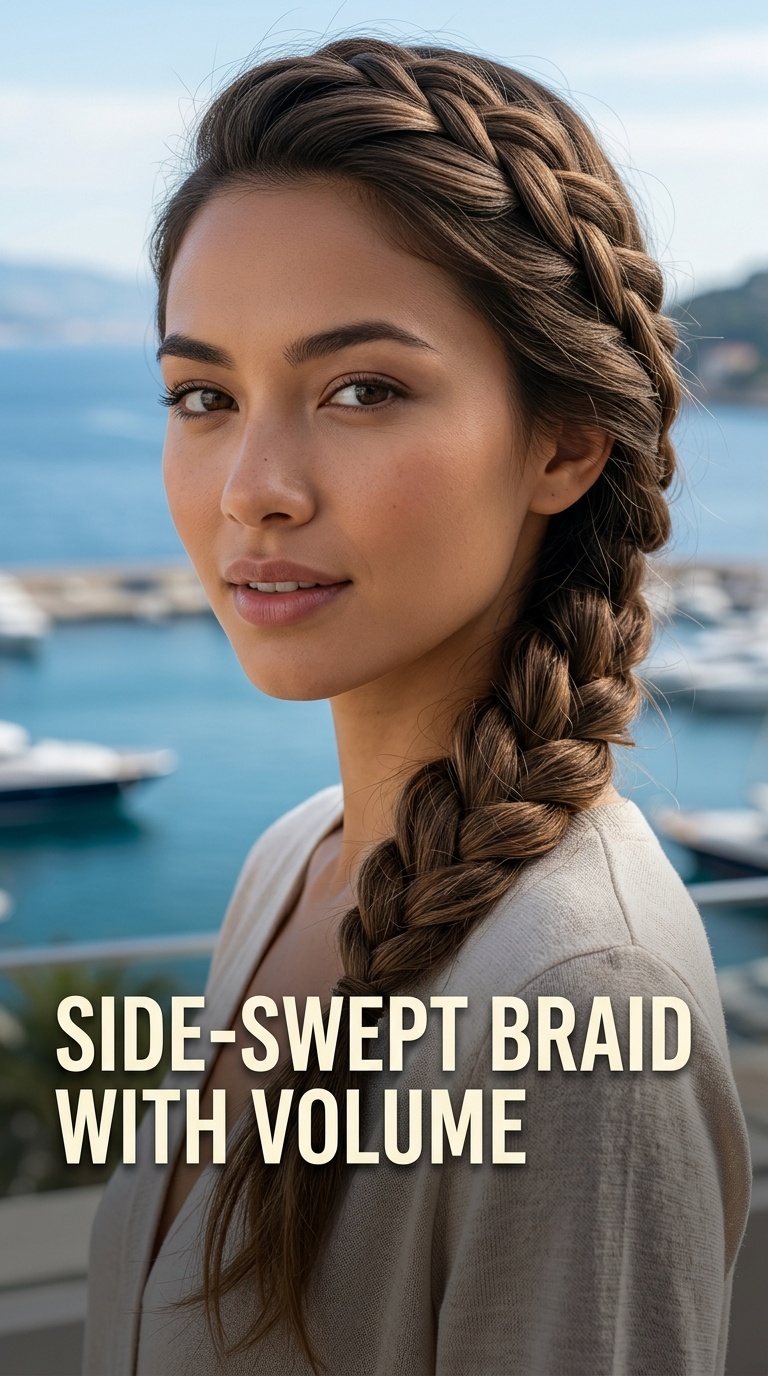 Side-Swept Braid with Volume