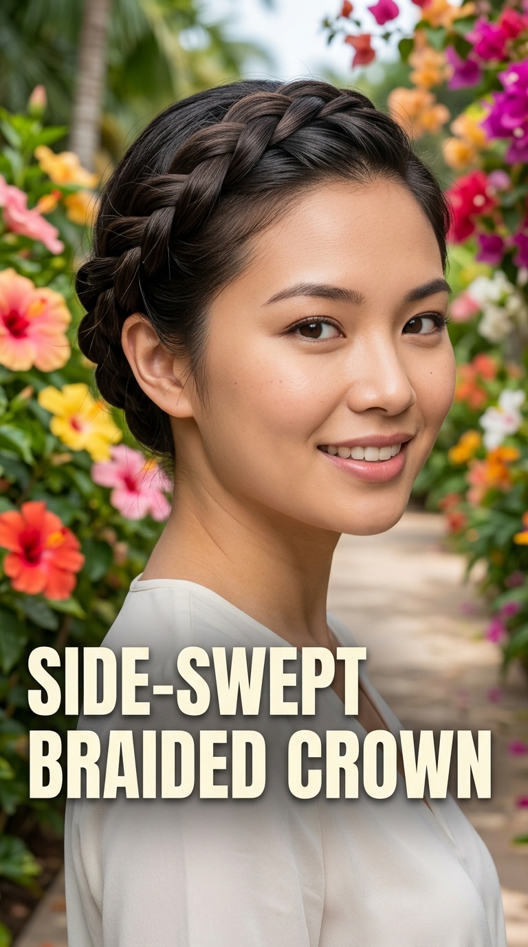 Side-Swept Braided Crown
