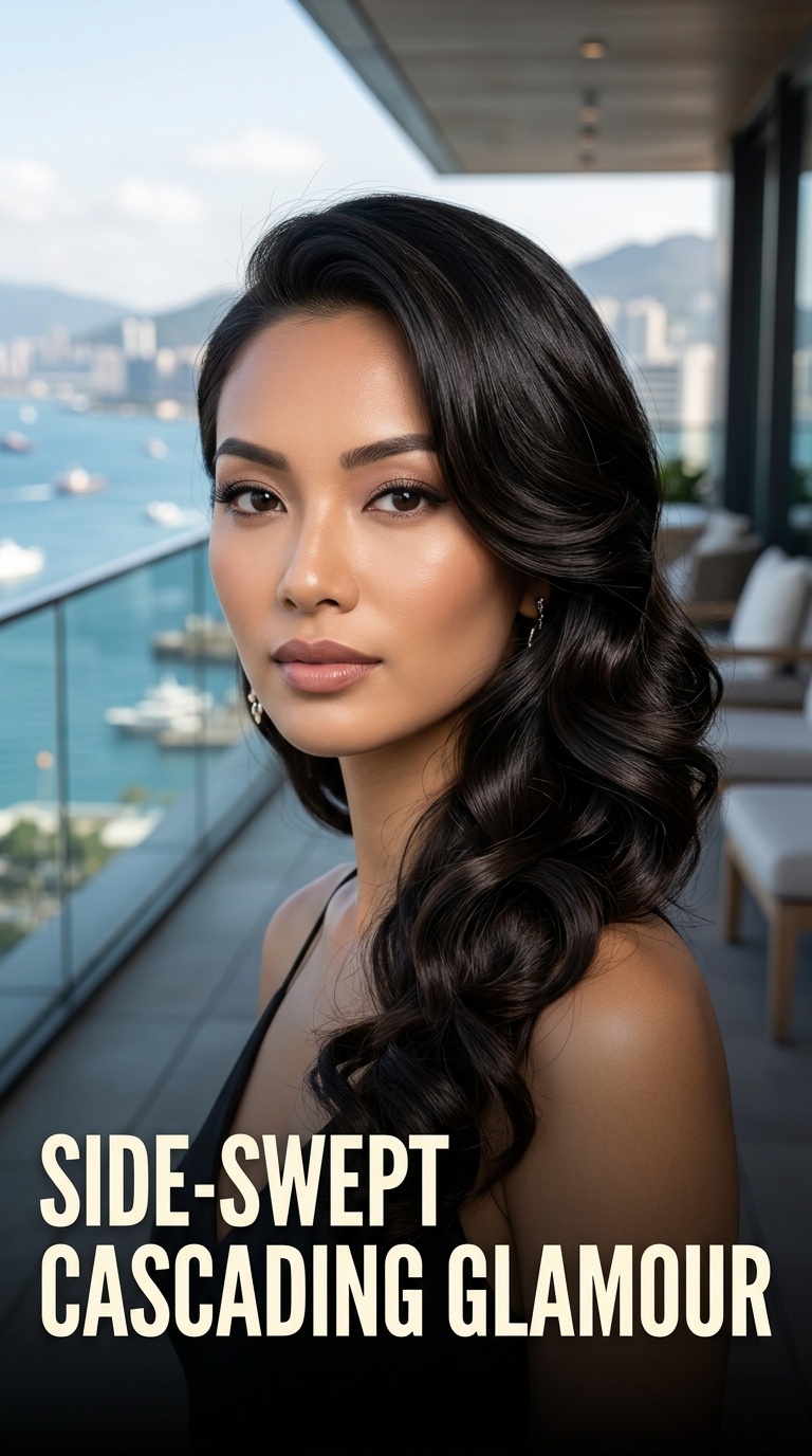 Side-Swept Cascading Glamour