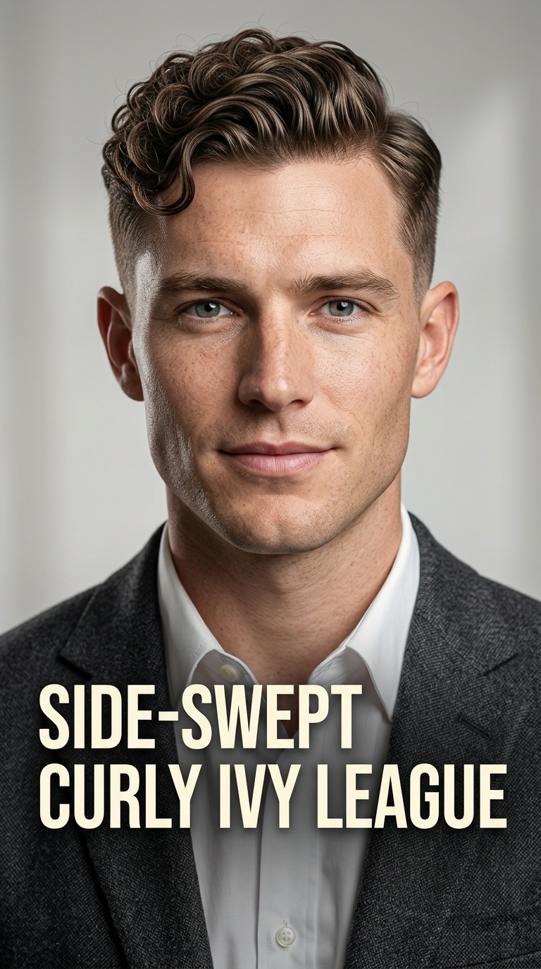 Side-Swept Curly Ivy League