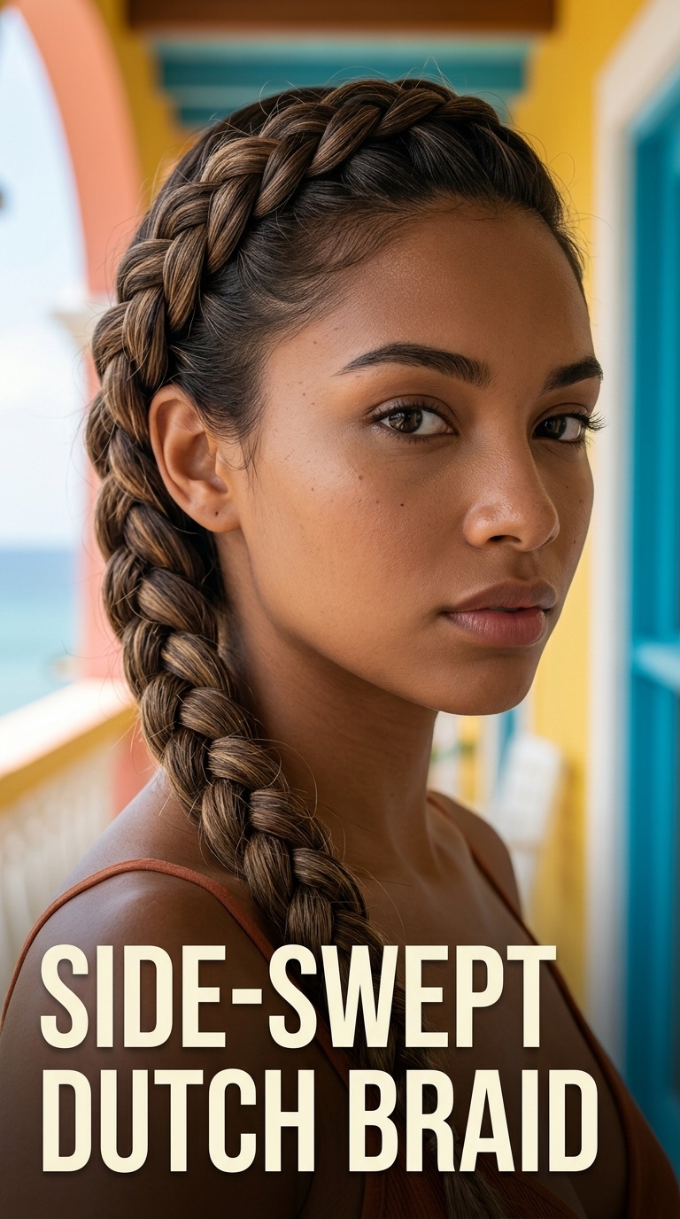 Side-Swept Dutch Braid