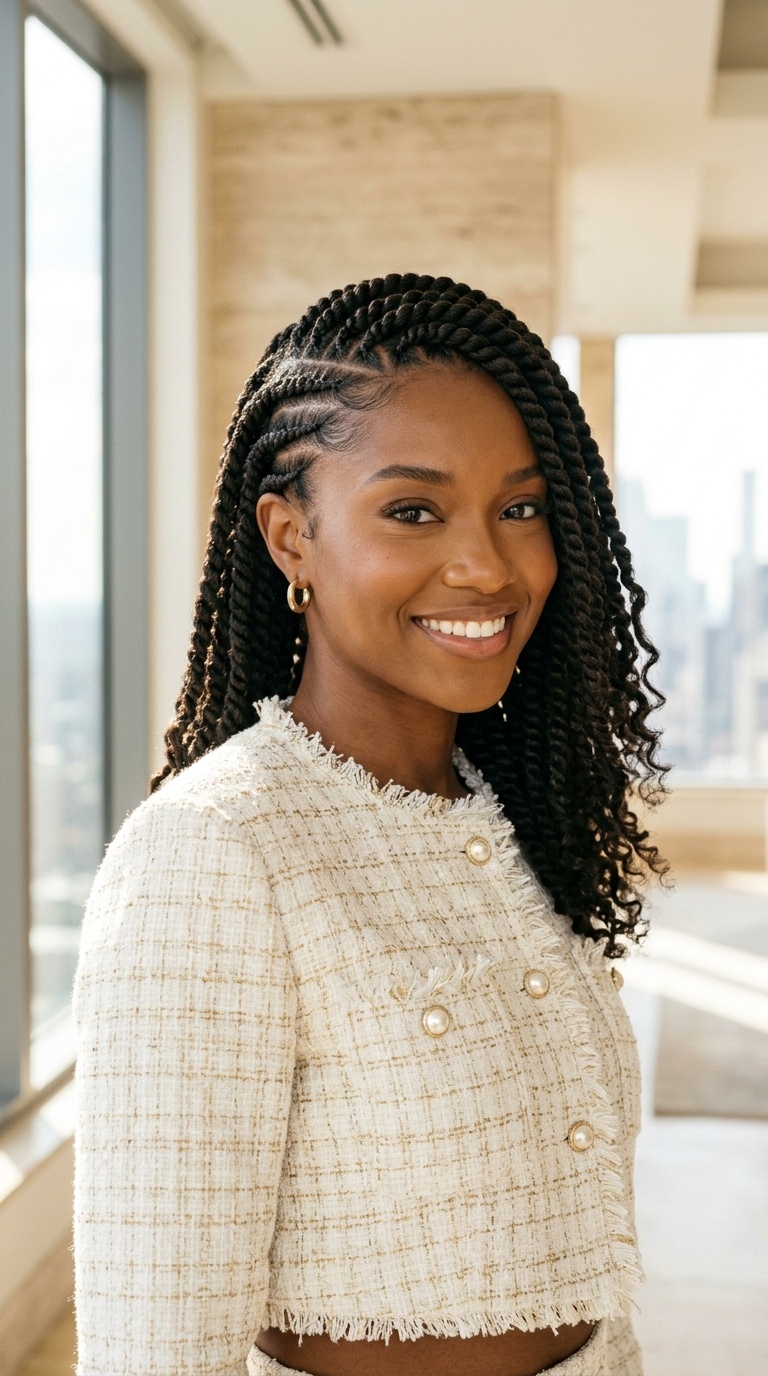 Side Swept Flat Twists
