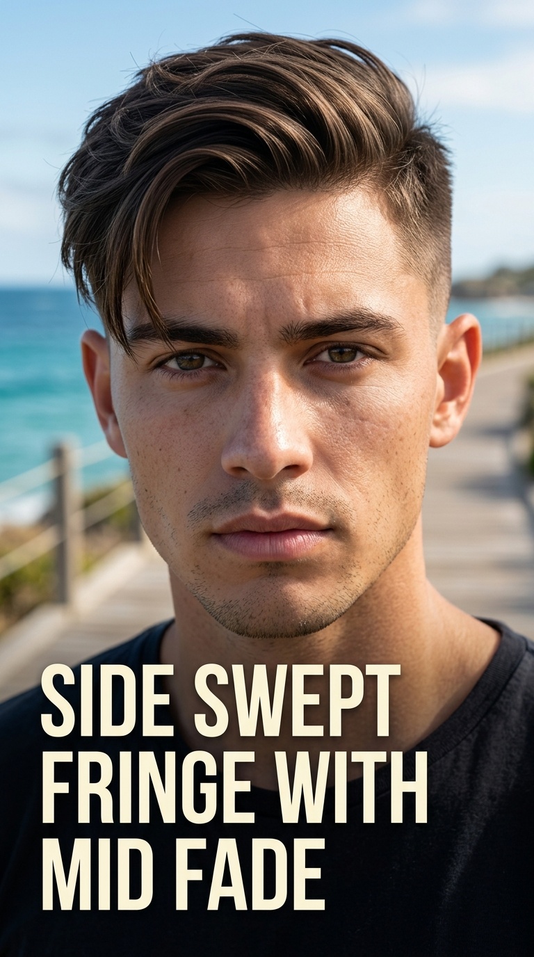 Side Swept Fringe with Mid Fade