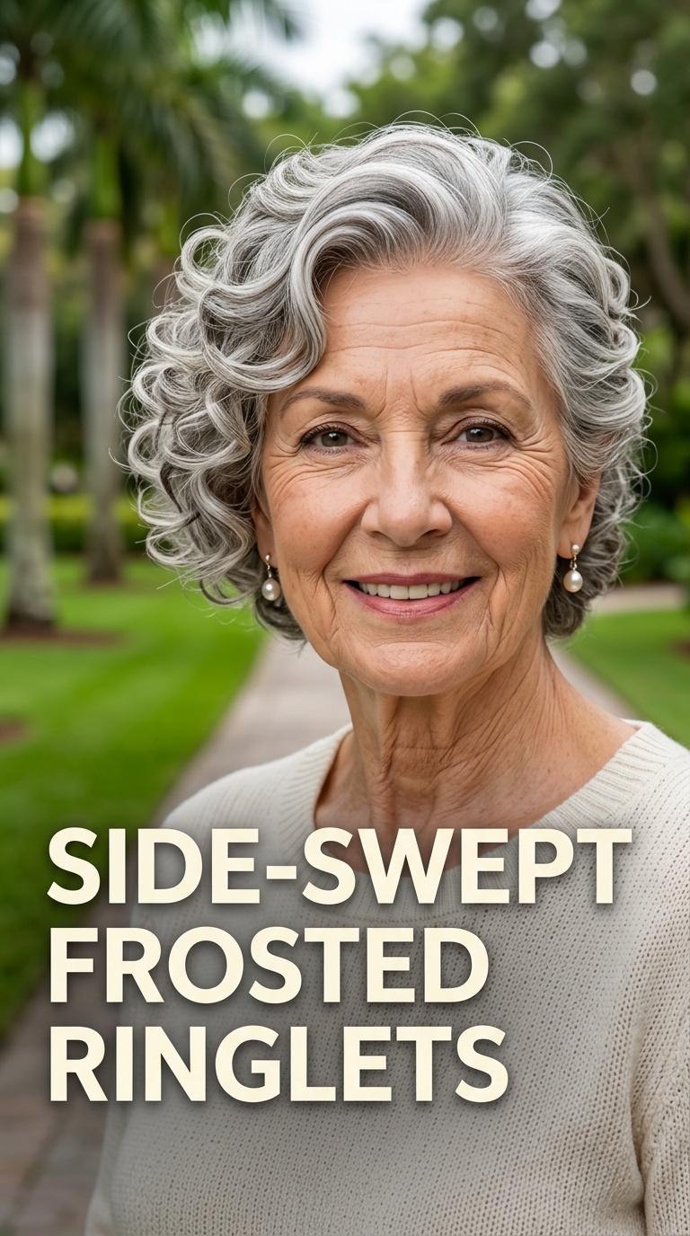 Side-Swept Frosted Ringlets