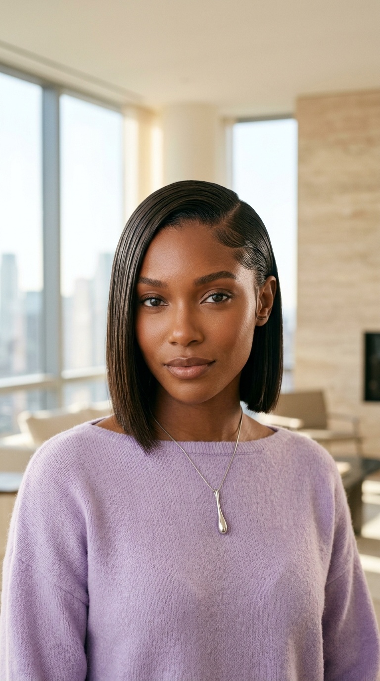 Side Swept Gel Up Style