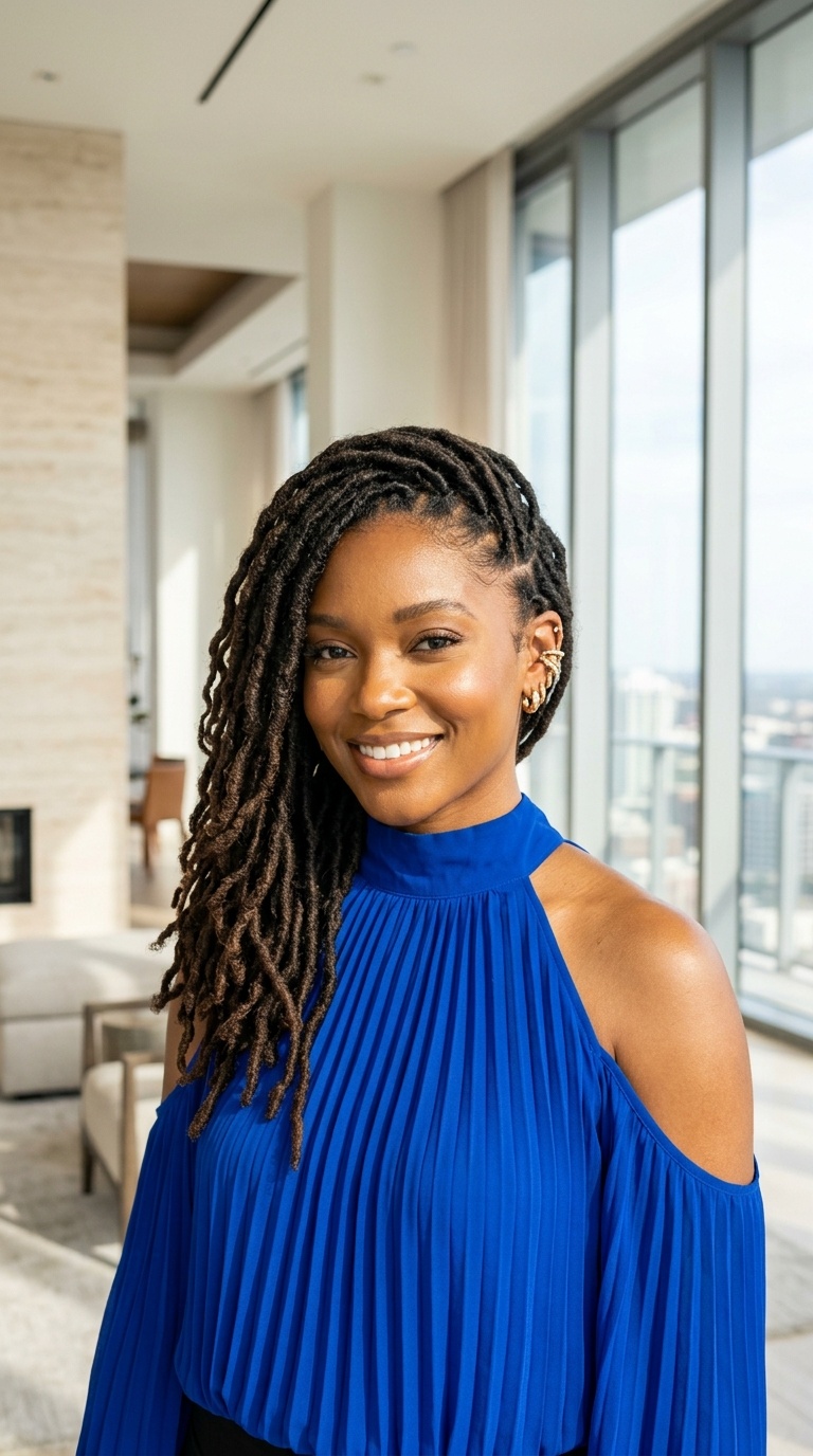 Side Swept Loc Styles