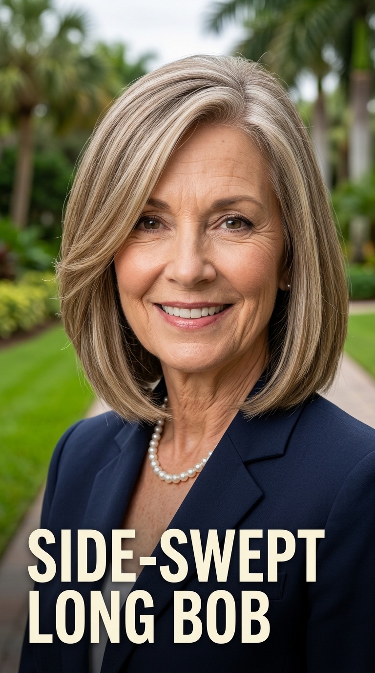 Side-Swept Long Bob