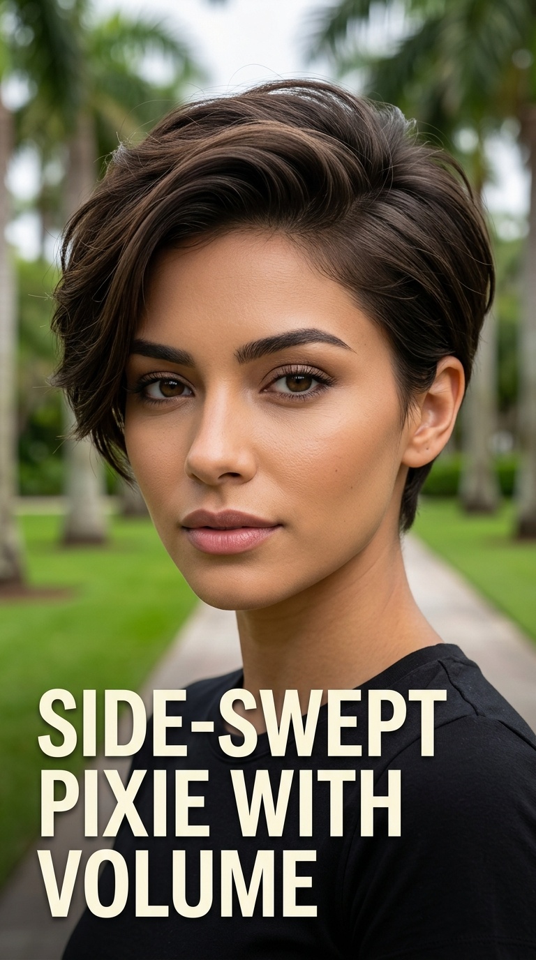Side-Swept Pixie with Volume